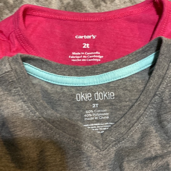 🔥4/20! Bundle of 5 little girls short sleeve shirts. Size 2T/3T - Picture 7 of 9